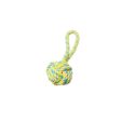 Bud z Jouet de corde pour chien - Pomme de touline avec boucle - Vert et jaune Sale