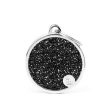 Médaille collection SHINE, CIRCLE GLITTER NOIR, GRAND Discount