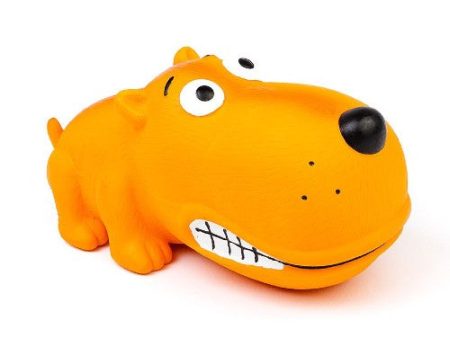 Bud z Jouet en latex avec  Squeaker  - Chien à gros museau - Jaune Online Sale