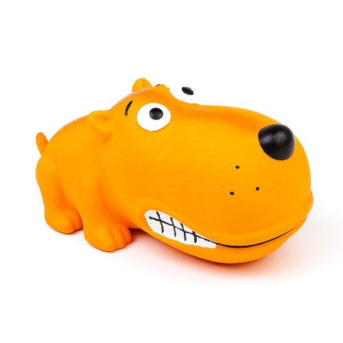 Bud z Jouet en latex avec  Squeaker  - Chien à gros museau - Jaune Online Sale