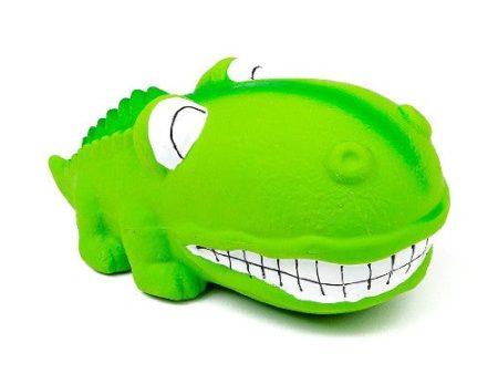 Bud z Jouet en latex avec  Squeaker  - Alligator à gros museau - Vert on Sale