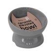 Dexypaws Bol surélevé en céramique pour chat 7 oz, Gris For Discount