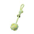 Bud z Jouet de corde pour chien - Pomme de touline avec tige et boucle - Vert et jaune For Discount