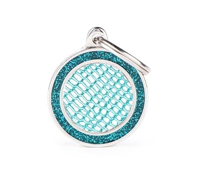 Médaille collection SHINE,  SAINT TROPEZ TURQUOISE AVEC GLITTER  MOYEN Online Hot Sale