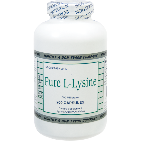 Pure L-Lysine 500 mg Supply