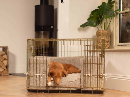 Dog Crate Bumper in Mink Bouclé by Lords & Labradors Online Sale