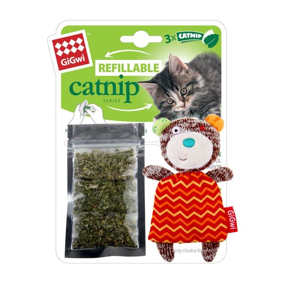 GiGwi Refillable Bear Cat Toy With Catnip Online