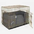 Gold Dog Crate with Cushion & Bumper in Granite Bouclé by Lords & Labradors For Discount