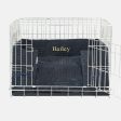 Dog Crate Bumper in Navy Essentials Plush by Lords & Labradors For Sale