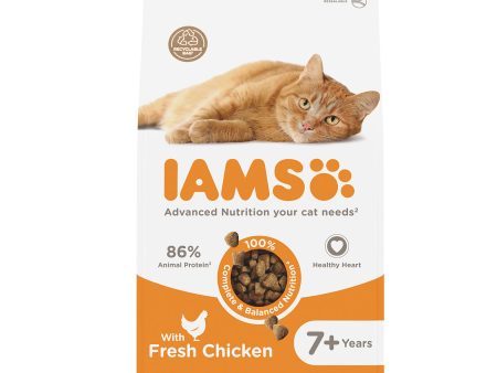 IAMS Vitality Senior Dry Cat Food With Chicken 2KG Online