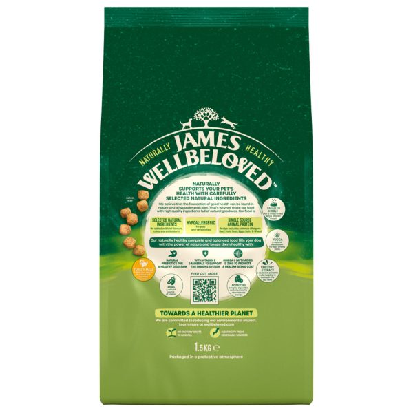 James Wellbeloved Turkey & Veg Grain Free Small Breed Adult Dog Food 1.5KG on Sale