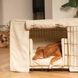 Dog Crate Set In Ivory Bouclé by Lords & Labradors Online