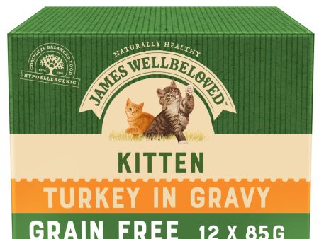 James Wellbeloved Kitten Turkey in Gravy Wet Food (12 x 85g) For Sale