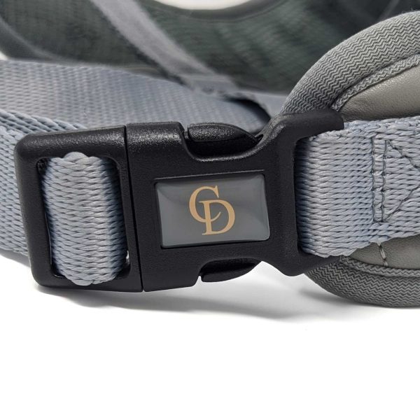 CatwalkDog Grey Paris Quilted Harness Online now