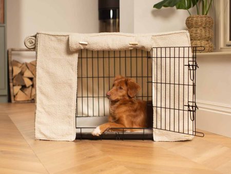 Dog Crate Cover in Ivory Bouclé by Lords & Labradors Fashion