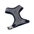 Hugo & Hudson Navy Herringbone Dog Harness For Discount