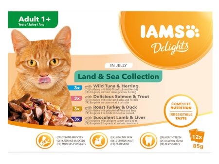 Iams Cat Delights Wet Land & Sea Collection In Jelly (48 x 85g) Discount