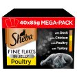 Sheba Fine Flakes Cat Pouches Poultry Collection in Jelly (40x85g) For Cheap