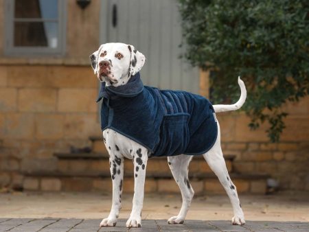 Bamboo Drying Coat in Navy by Lords & Labradors Supply