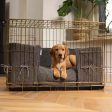 Gold Dog Crate with Cushion & Bumper in Granite Bouclé by Lords & Labradors For Discount