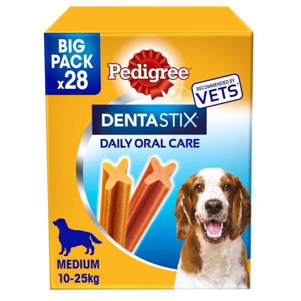 Pedigree DentaStix Medium Dog Daily Dental Sticks 28 Pack Online now