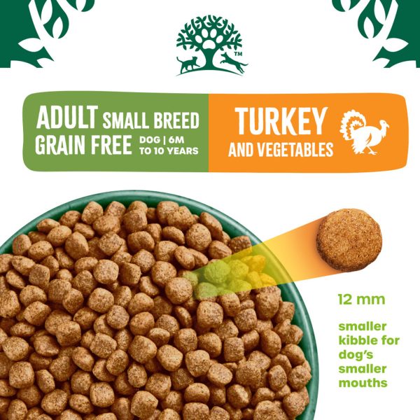 James Wellbeloved Turkey & Veg Grain Free Small Breed Adult Dog Food 1.5KG on Sale