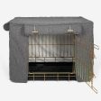 Gold Dog Crate with Crate Cover in Granite Bouclé by Lords & Labradors Online