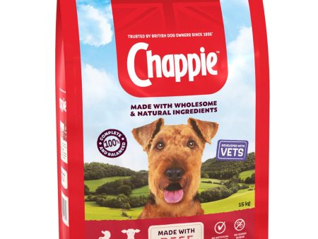 Chappie Complete Adult Dry Dog Food with Beef & Wholegrain Cereal 15KG Sale