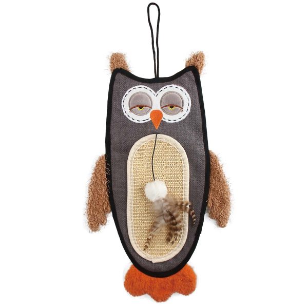 GiGwi Owl Cat Scratcher with Sisal Belly and Catnip For Sale