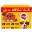 Pedigree Adult Dog Pouches Mixed Selection in Jelly Mega Pack (40x100g) Discount