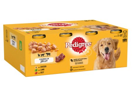 Pedigree Adult Dog Food Tins Mixed Selection in Jelly (12x385g) Online Hot Sale