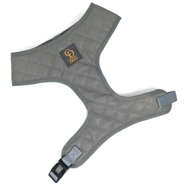 CatwalkDog Grey Paris Quilted Harness Online now