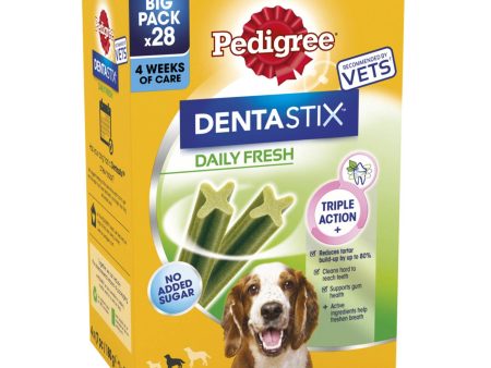 Pedigree DentaStix Fresh Medium Dog Daily Dental Sticks Online