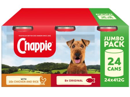 Chappie Adult Dog Food Tins Favourites (24x412g) Supply