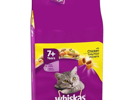 Whiskas 7+ Senior Cat Complete Dry Food with Chicken 1.9KG For Discount