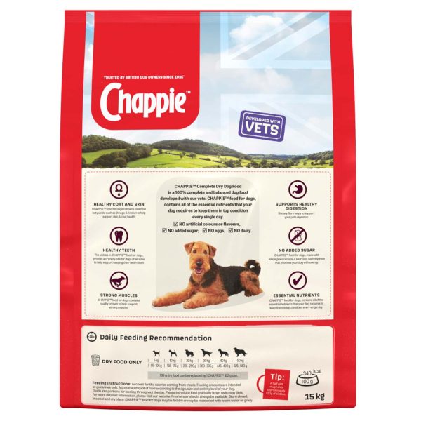 Chappie Complete Adult Dry Dog Food with Beef & Wholegrain Cereal 15KG Sale