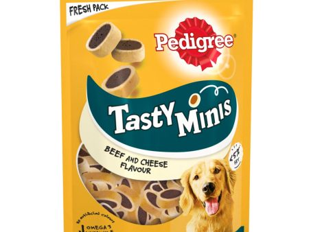 Pedigree Tasty Minis Cheesy Nibbles With Beef 140g For Discount