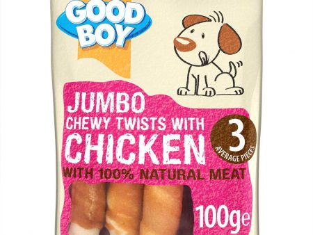 Good Boy Jumbo Chewy Twists with Chicken 100g Online