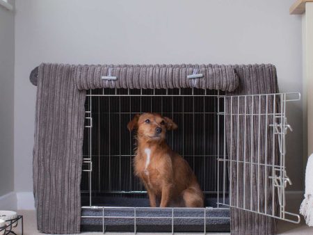 Dog Crate Cover in Dark Grey Essentials Plush by Lords & Labradors Hot on Sale