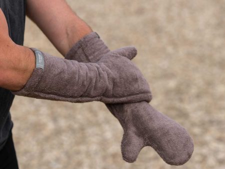 Bamboo Drying Mitts in Mole by Lords & Labradors Online