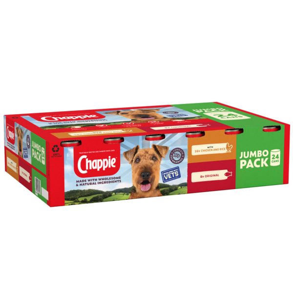 Chappie Adult Dog Food Tins Favourites (24x412g) Supply