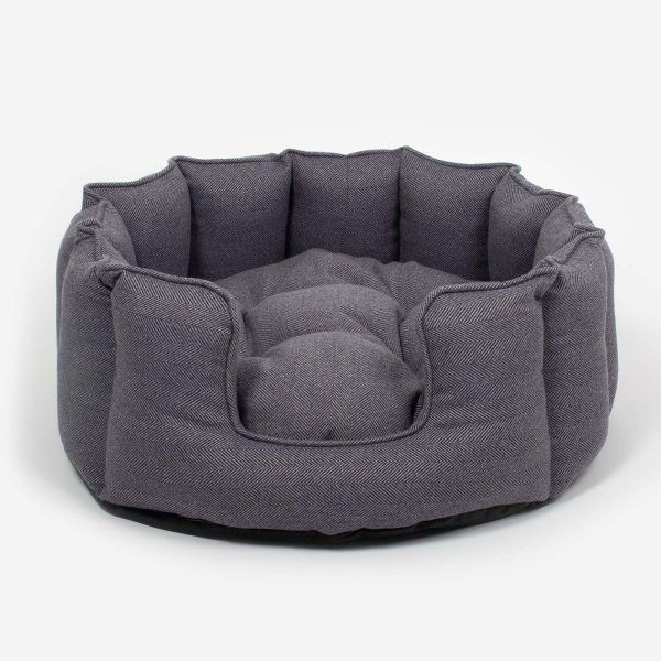 High Wall Bed For Cats in Herringbone Tweed by Lords & Labradors Online now