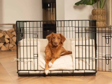 Dog Crate Bumper in Ivory Bouclé by Lords & Labradors Hot on Sale