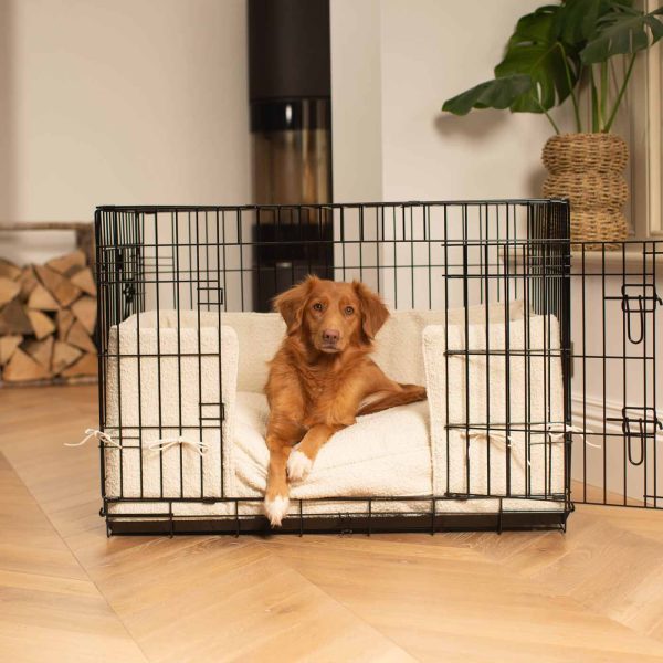 Dog Crate Bumper in Ivory Bouclé by Lords & Labradors Hot on Sale