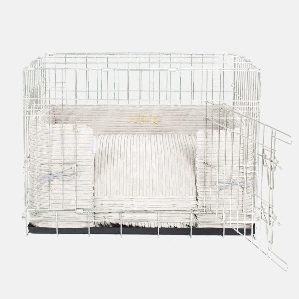 Dog Crate Bumper in Light Grey Essentials Plush by Lords & Labradors Online Hot Sale