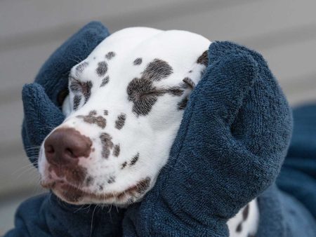 Bamboo Drying Mitts in Navy by Lords & Labradors For Sale