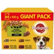 Pedigree Adult Dog Pouches Mixed Selection in Gravy XL Mega Pack (80x100g) Sale