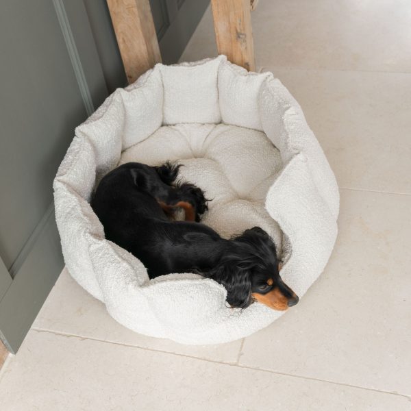 High Wall Bed With Removable Covers in Ivory Bouclé by Lords & Labradors Online now