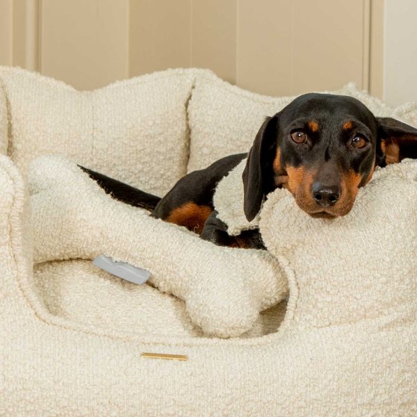 Bone Dog Toy in Ivory Bouclé by Lords & Labradors Online now