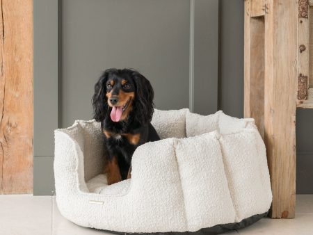 High Wall Bed With Removable Covers in Ivory Bouclé by Lords & Labradors Online now